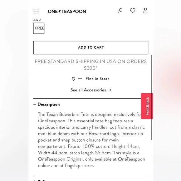 🌟NWT ONE TEASPOON DENIM BAG - Picture 4 of 4